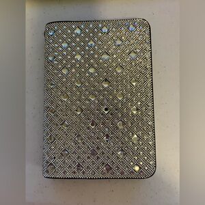 Jacqueline Kent silver notebook sleeve with notebook included. New in bag